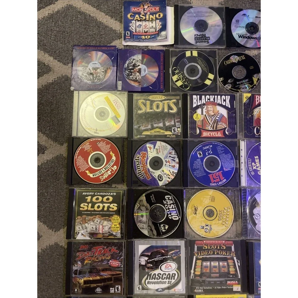 Vintage PC Games, CD-ROM, Microsoft, Game manuals, Lot 45 + Discs